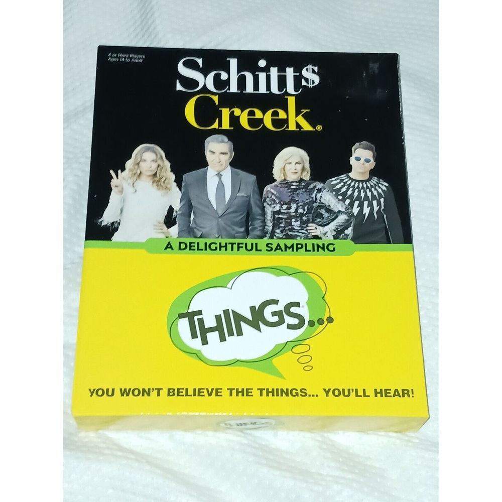 Schitts Creek A Delightful Sampling Things Card Game 100 Topic Cards, 4+ Players